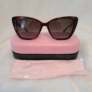 New with MSRP Tag Kate Spade New York Brown Cat eye design  Sunglasses